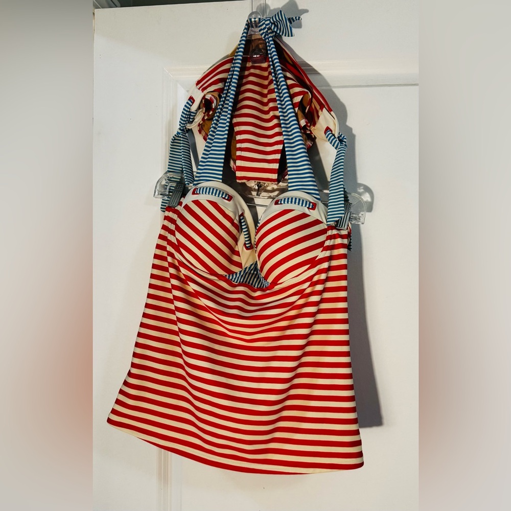 DownEast Red and Blue Bikini Swimwear